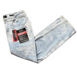 NEW Earl Jean Women's Denim Jeans Size 16W Skinny Ankle Cropped Stretch Tie Dye